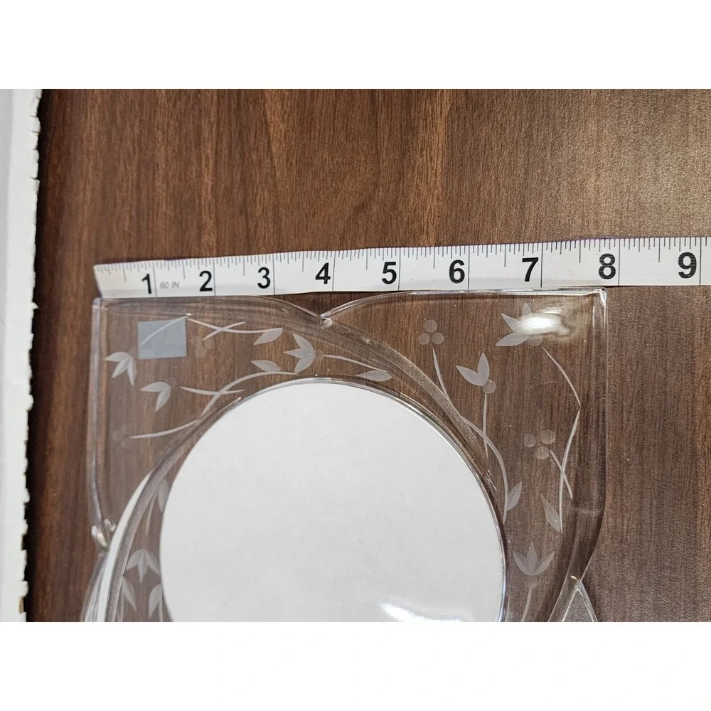 Mikasa Etched Frosted Floral Thick Glass Frame Square 8